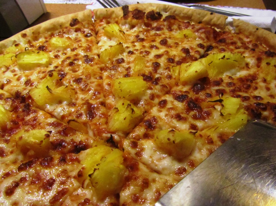AND PINEAPPLE PIZZA.